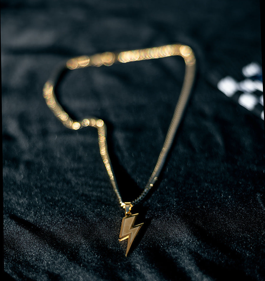 Jewelry - Lightning Bolt Pendant (Gold)