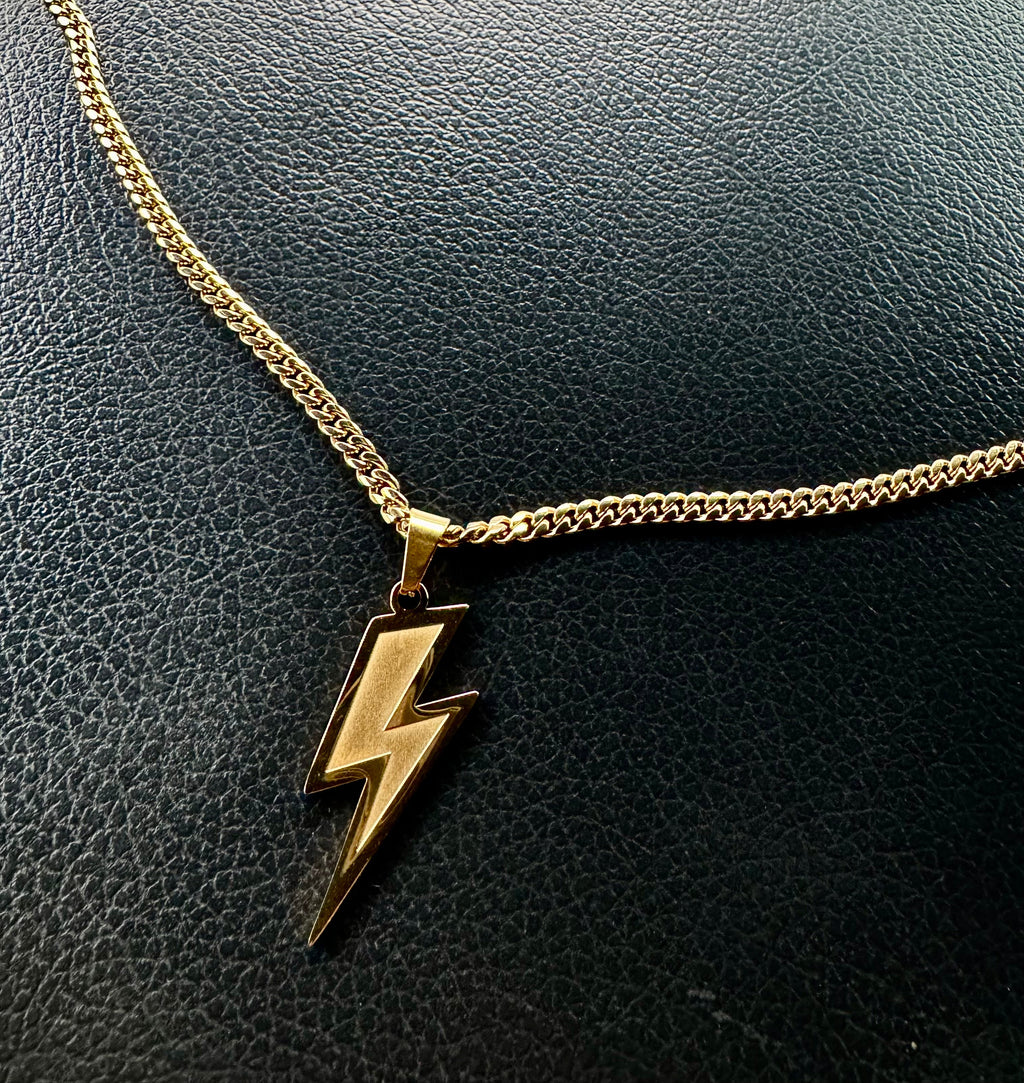 Jewelry - Lightning Bolt Pendant (Gold)