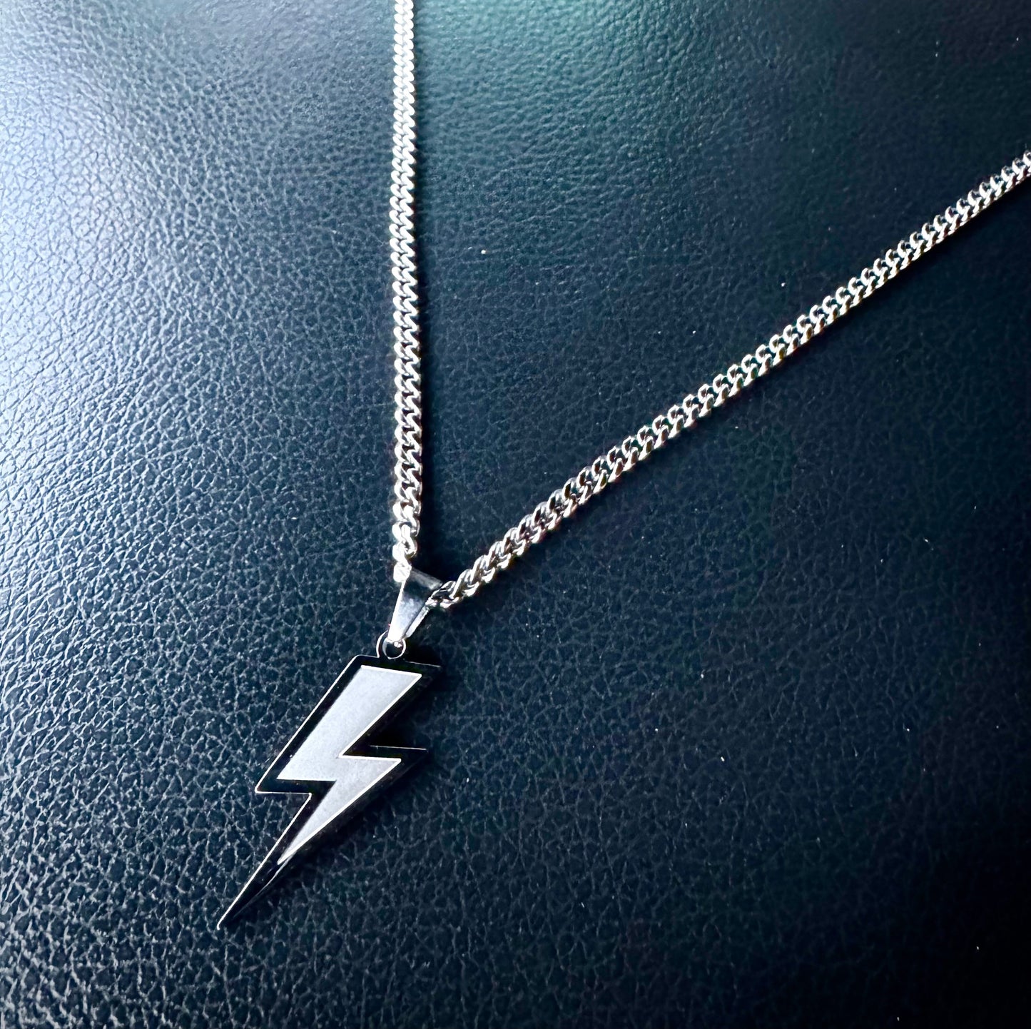 Jewelry - Lightning Bolt Pendant (Silver)