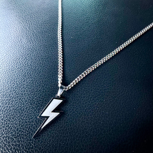Jewelry - Lightning Bolt Pendant (Silver)